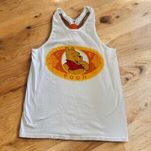 Vintage 90's Racerback Winnie the Pooh Swim Coverup Tanktop One Size OS